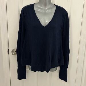 Derek Lam 10 Crosby Navy Knit Top, Sz S